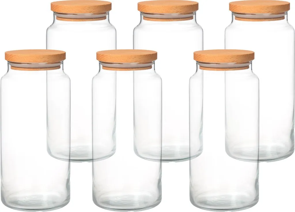 Miorkly Set di 35 barattoli rettangolari per spezie, in vetro con coperchio in legno, 120 ml, accessori da cucina per conservare spezie, portaspezie con etichette per spezie, imbuto