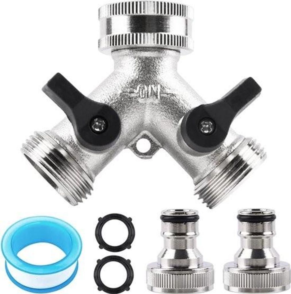 Y-Stück-Wasserhahnverteiler – Y-Stück 3/4" – Y-Stück-Wasserhahn – Wasserhahnverteiler – für Waschmaschine – 2-Wege-Wasserverteiler ...