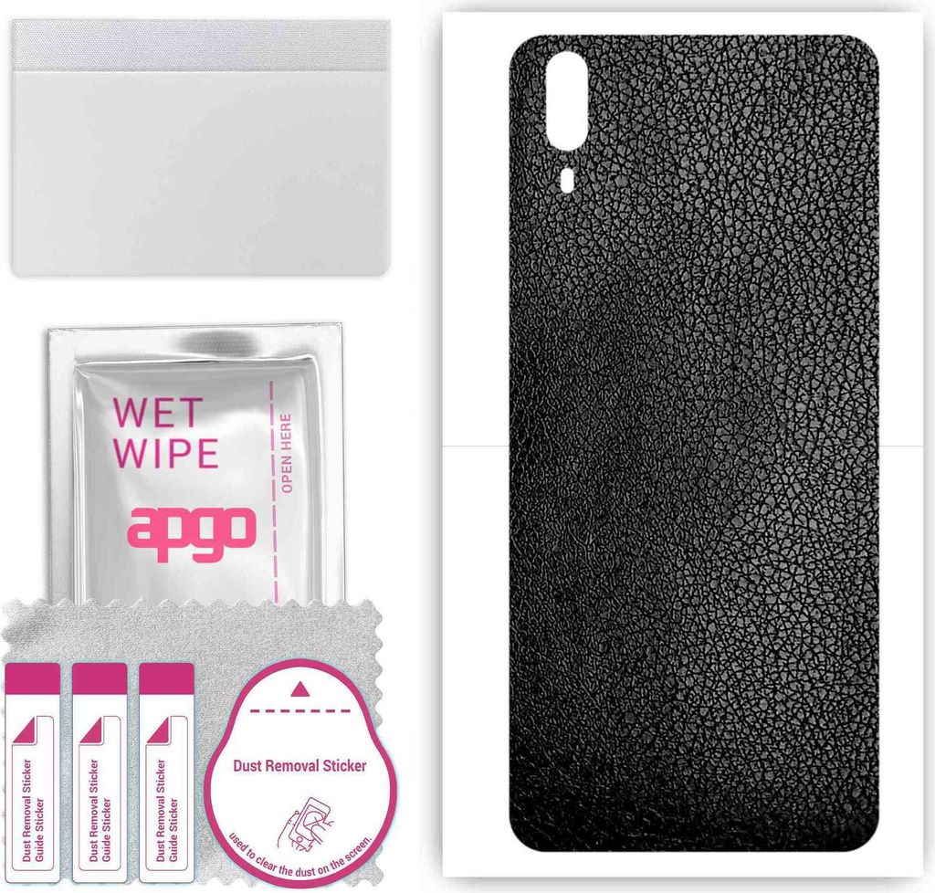 apgo Rückseite Schutzfolie, Skin, kompatibel mit vivo V11 (V11 Pro), Hinten Displayschutzfolie aus Vinylfolie, kratzfest, einfache Montage - Schwa...