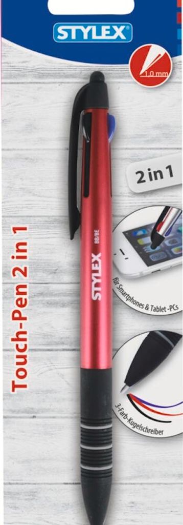 Stylex Touchpen/Dreifarbkugelschreiber - 1 mm - farbig sortiert
