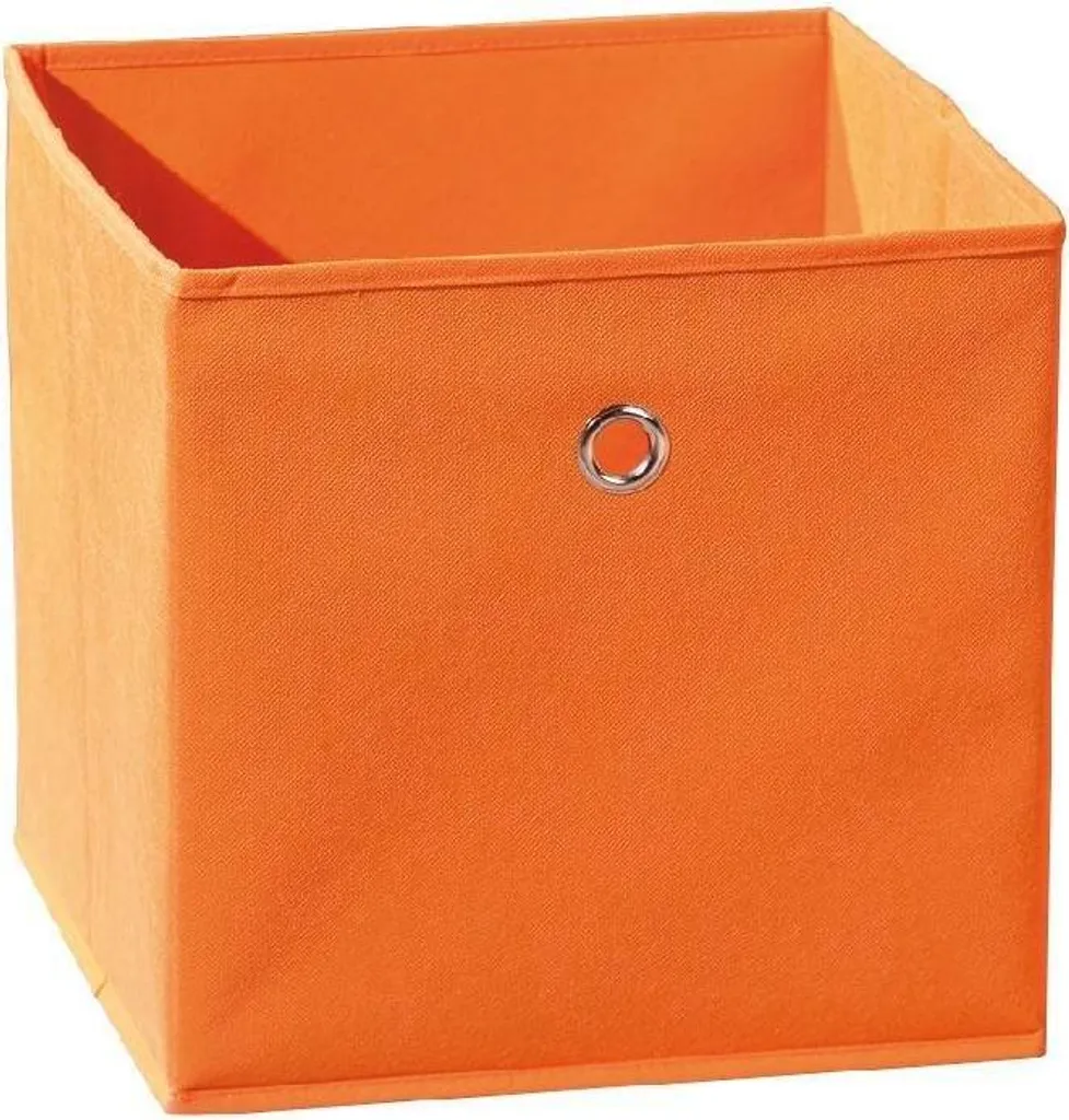 Cube de Rangement Orange Curinga 32cm - Boîte Empilable pour Étagère - 2