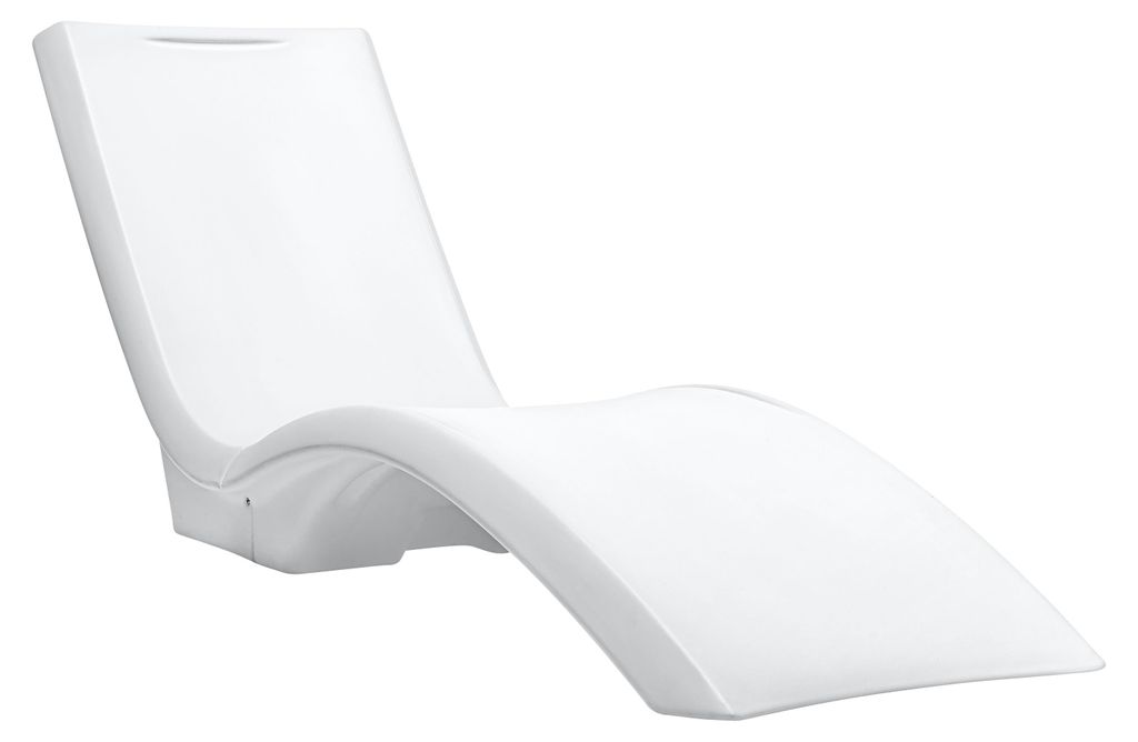 Step2 Vero Pool Lounger Poolliege aus Kunststoff in Weiß | Sonnenliege mit Beschwerbare Basis und UV20-Kunststoff - für Sonnenplateaus bis 30,5 c...