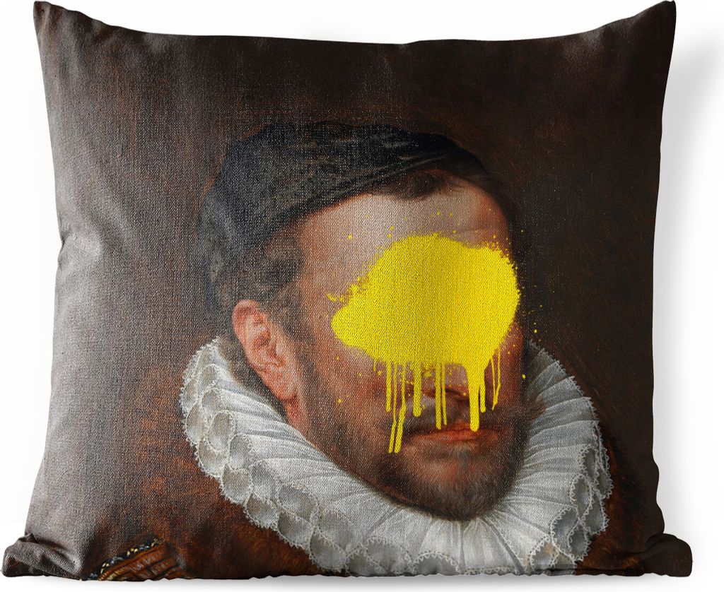MuchoWow Outdoor Kissen - Wilhelm von Oranien - Kunst - Gemälde - 50x50 cm - Wetterfest - Lounge Kissen - Komfortabel - Kissen mit Bild