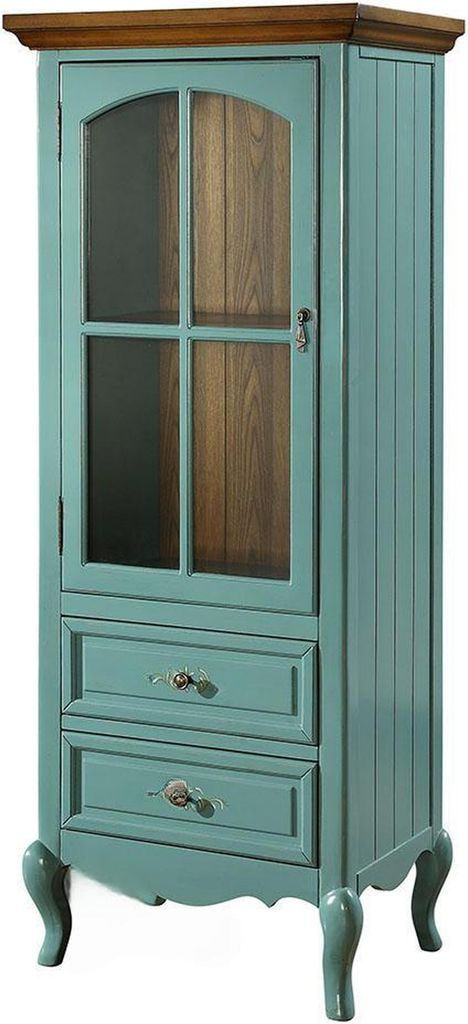 vitrine anrichte glas schrank kommode hoch schränke echte holz möbel kommoden
