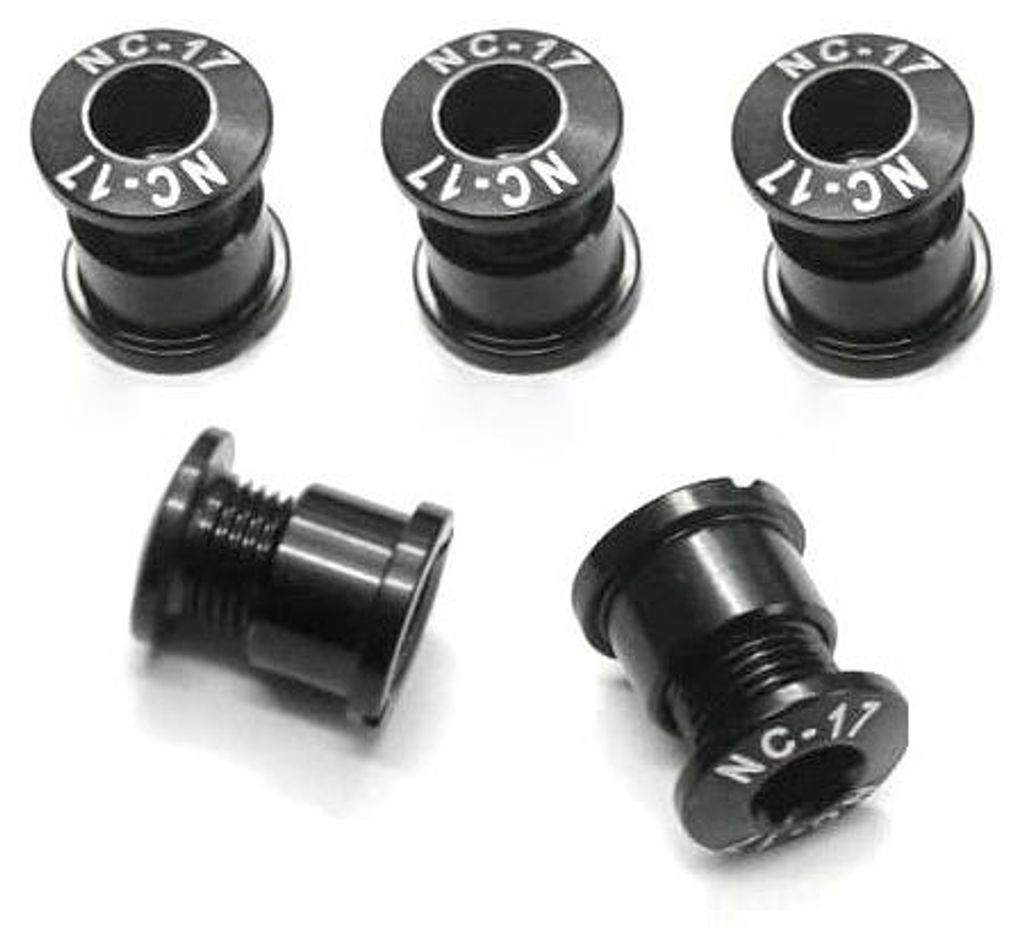 NC-17 Kettenblattschraube, 4u.5 Loch, 5er Set, CNC, AL-7075 T6, schwarz