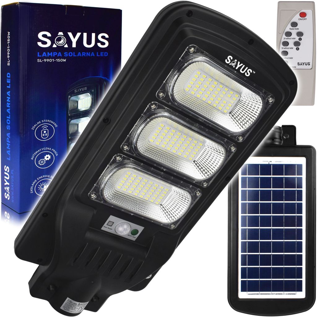 Lampa Solarna Led Latarnia Uliczna Ogrodowa Czujnik Ruchu Zdjęcie produktu 