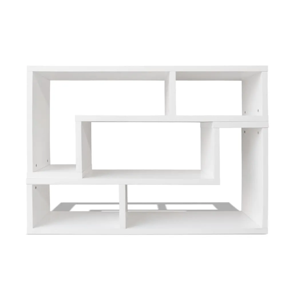 Meuble TV blanc pour angle ou mur droit - Table multimédia polyvalente - 4