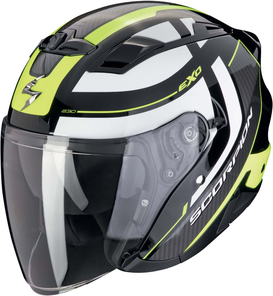Scorpion Exo-230 Pul Jethelm, schwarz/weiß/gelb, 2XL (62/63)