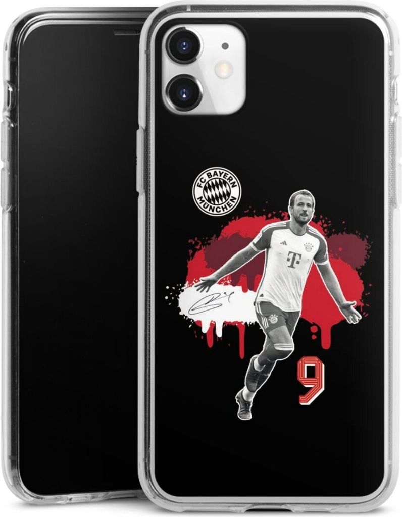 DeinDesign Handyhülle für Apple iPhone 11 Silikon Hülle Case Smartphone Schutzhülle FC Bayern München Offizielles Lizenzprodukt Harry Kane