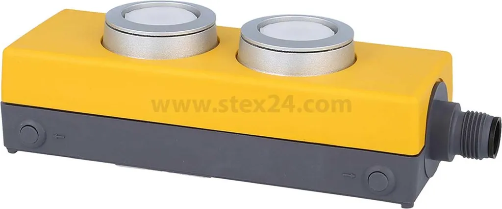 Georg Schlegel 2 pulsanti nell'alloggiamento, grigio scuro/giallo con connettore M12 a 8 poli illuminabile Connettore M12, 8 poli - 1