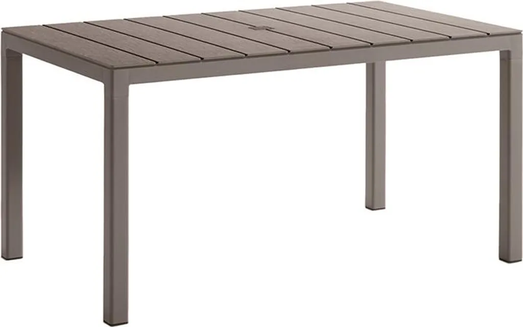 Table de jardin Tulsa 6 personnes pour repas en extérieur cappuccino