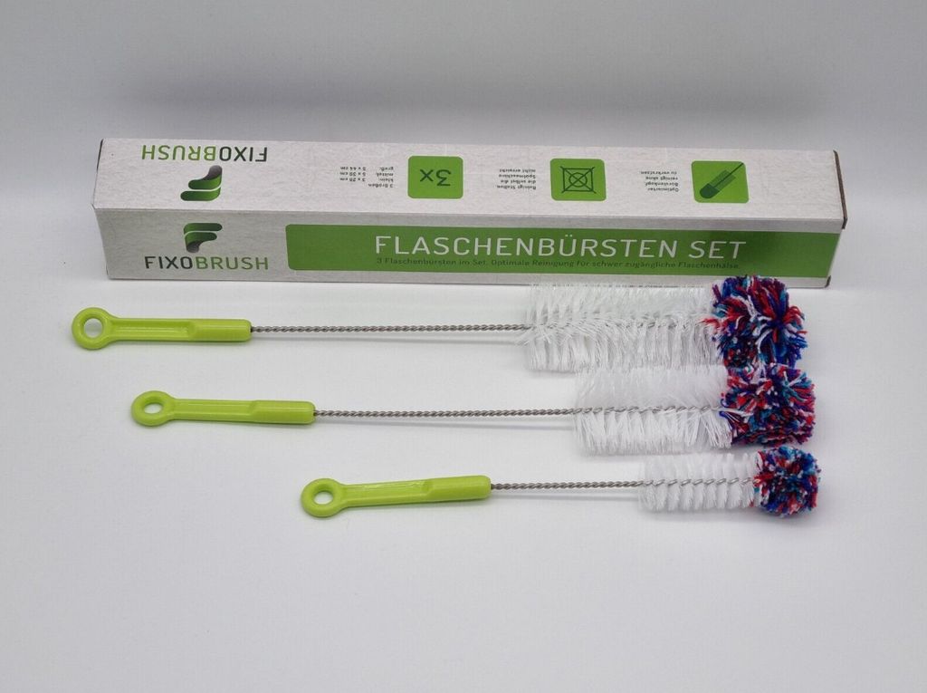Flaschox Premium Flaschenbürste 3er Set - Verbessertes Produktbild 