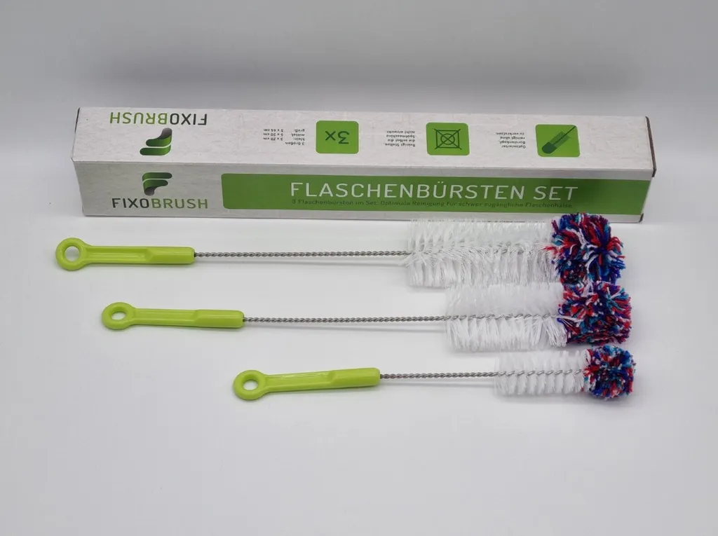 Flaschox Premium Set Spazzole Bottiglie 3pz - Concetto 2021 Migliorato