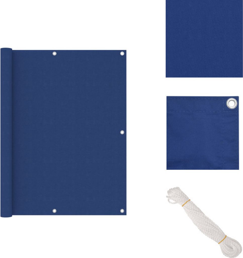 vidaXL Balkon-Sichtschutz Blau 120x500 cm Oxford-Gewebe - Sonnenschirme & Sonnenschutze