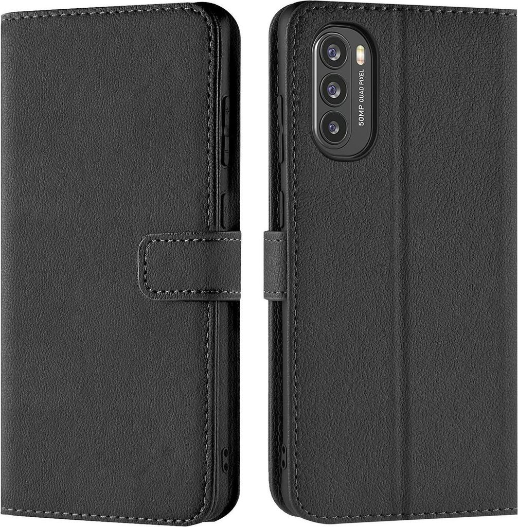 MAOGE Cover Portafoglio In Pelle Con Supporto E Blocco RFID Per Motorola Moto G62 5G (Rosso)