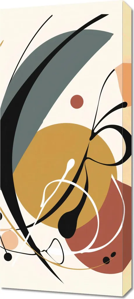 Quadro Astratto Echi Danzanti 40x90 cm: L'Essenza del Movimento