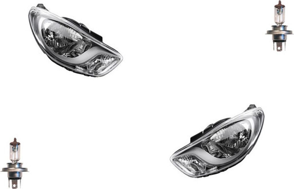 Johns, Scheinwerfer Halogen passend für Hyundai i10 02/11- mit H4 als Satz Links Rechts 921010X120 921100X120 921020X120 921200X120