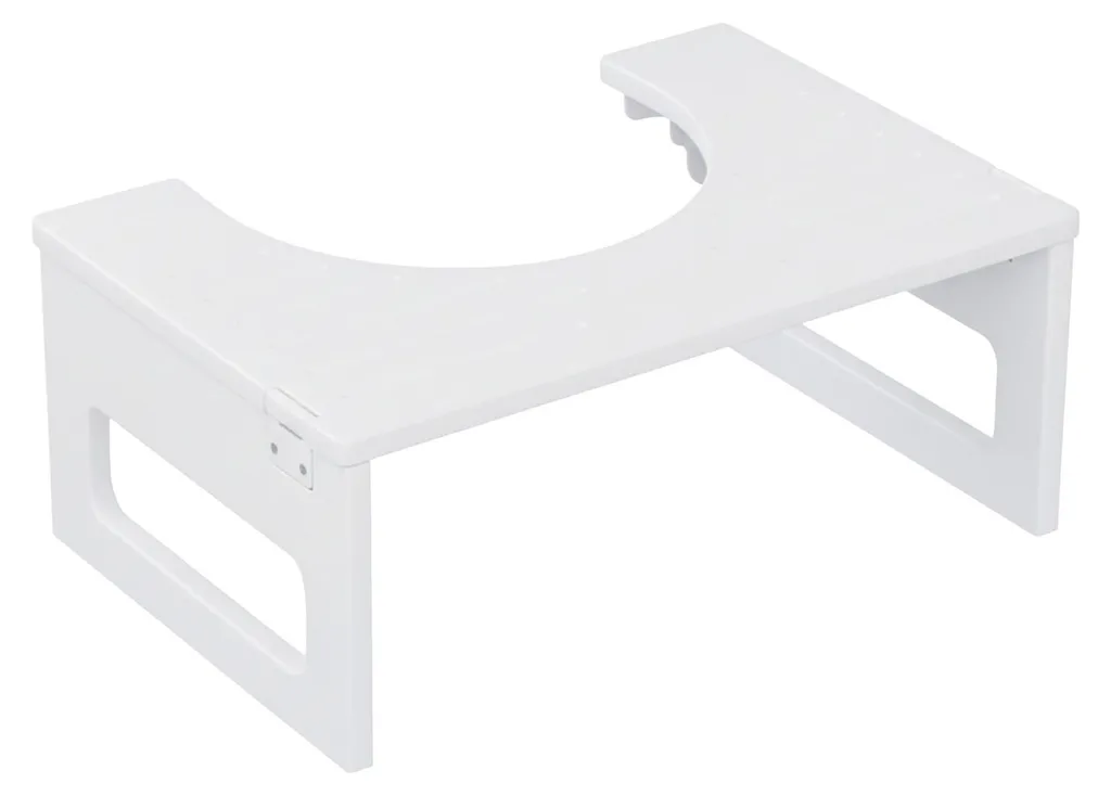 Tabouret de toilette antidérapant pliable en bambou design compact 17cm