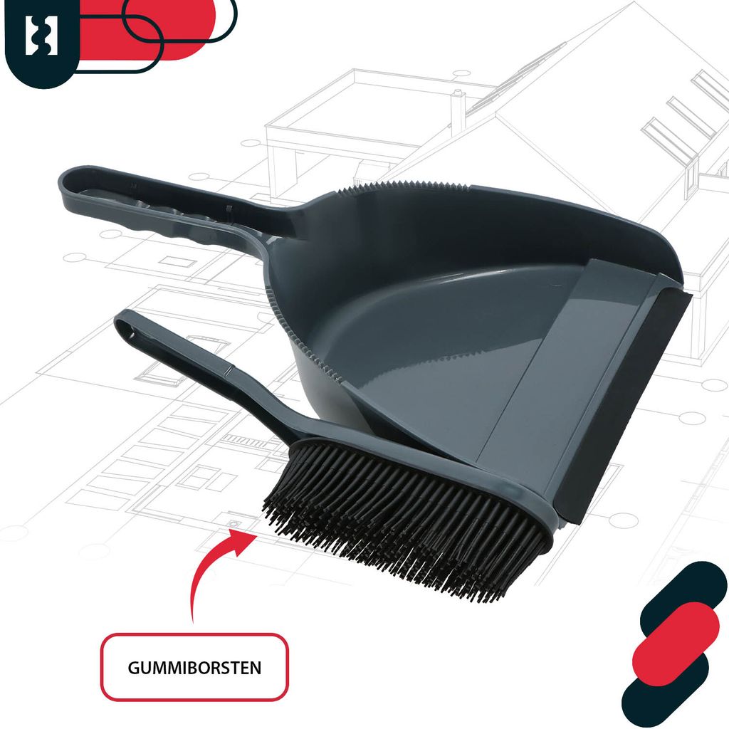 KOTARBAU® Handkehrset Handfeger mit Gummiborsten + Produktbild 2