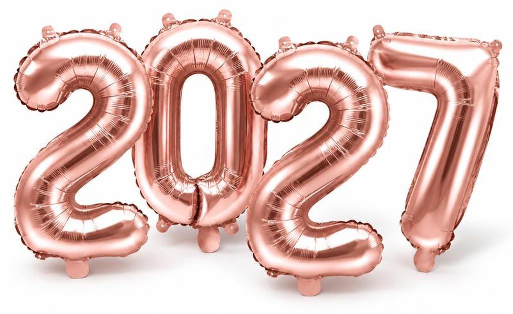 Folienballon 2027 Roségold Silvester Produktbild 