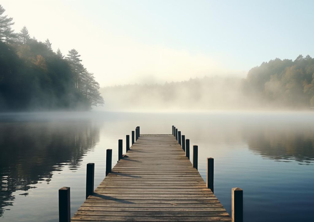 Plakat 59,4x42cm Morgenruhe am Wasser