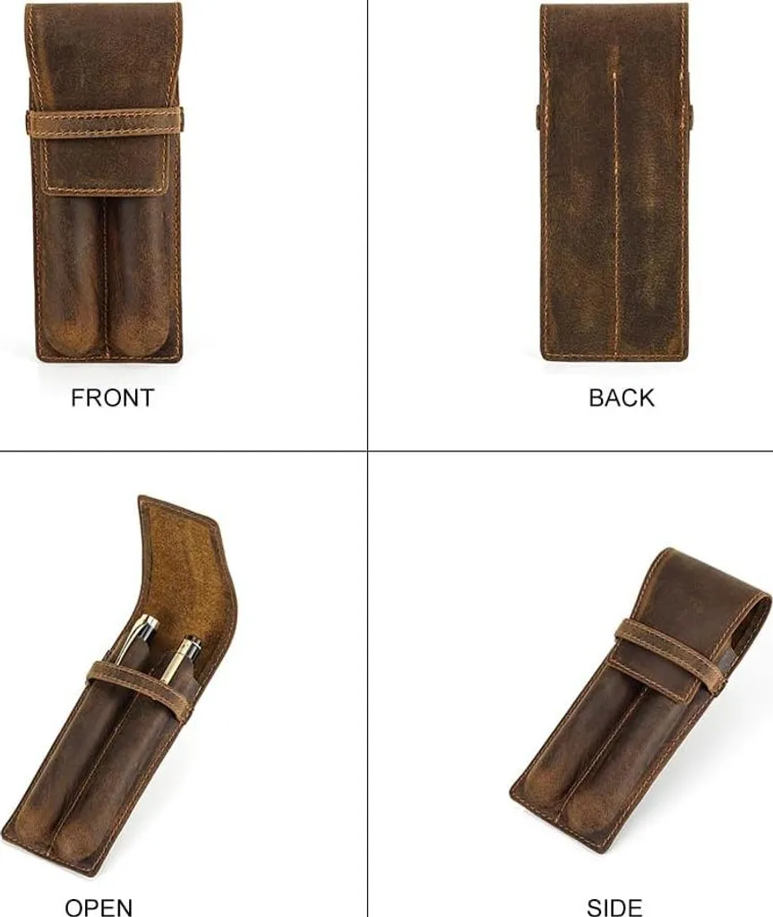 Étui en Cuir Anti-Rayures pour Stylo-Plume, Solution de Rangement Chic