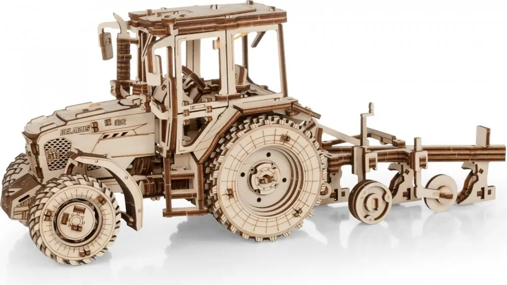 Maquette en bois tracteur agricole Belarus puzzle 3D mécanique EWA