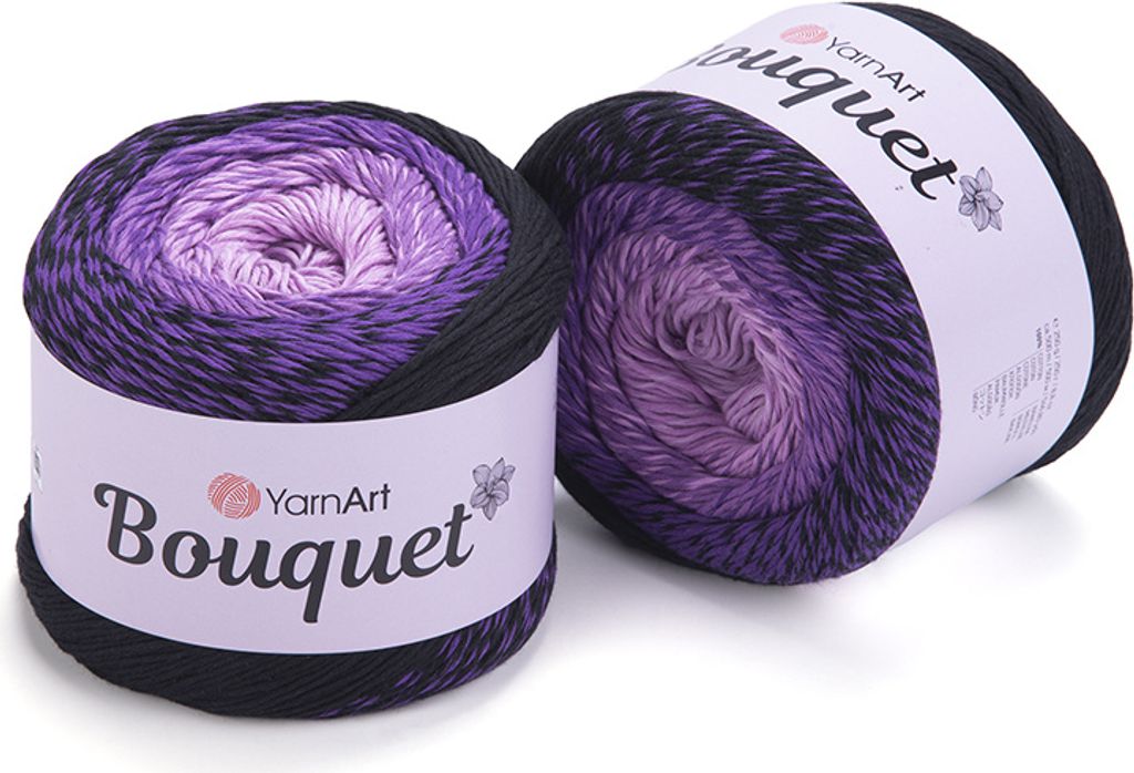 YarnArt Bouquet 724 - Ombre Baumwollgarn, 500m/250g, Produktbild 