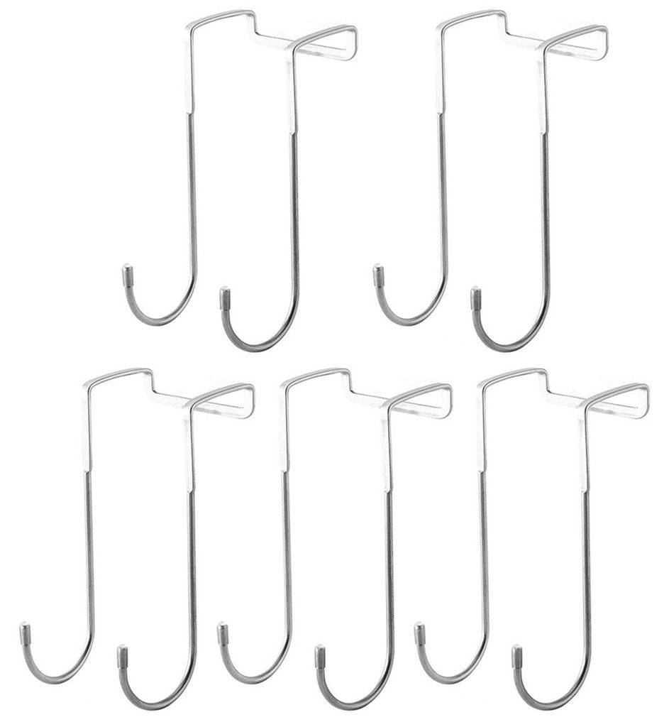 Schranktürhaken, robuster Doppelhaken aus Metall für Kleiderschrank, Küchenschrank, Schublade, Badezimmer, Schlafzimmer, Studentenwohnheim