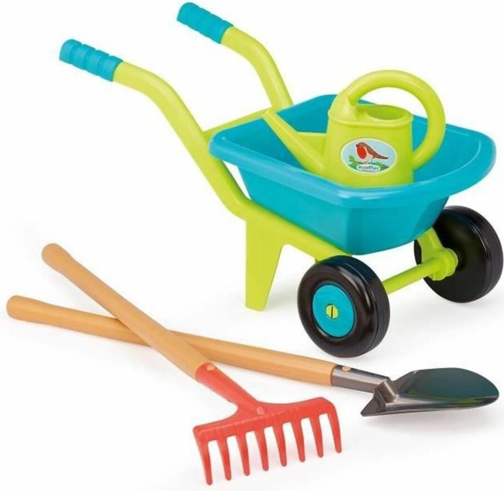 Ecoiffier Schubkarre Spielzeug Garten-Set für Kinder mit Werkzeug
