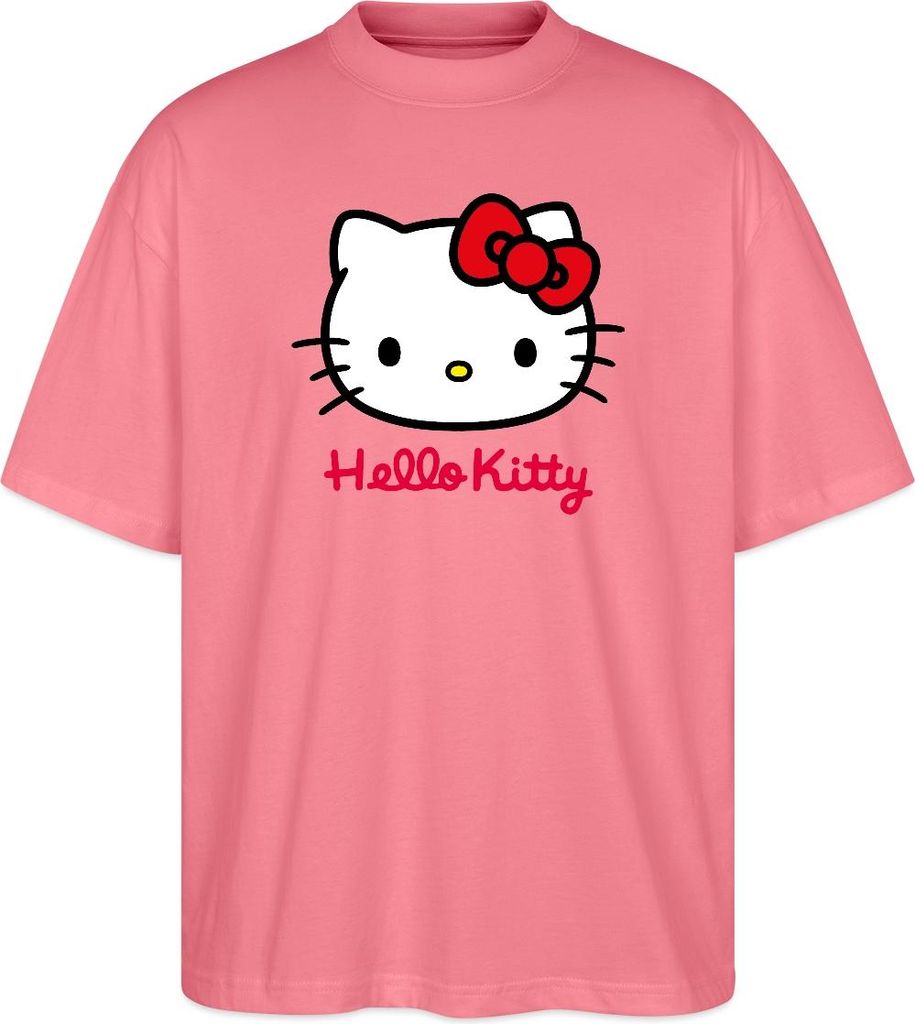 Spreadshirt Hello Kitty Klassisch Mit Schriftzug Oversize Uni T-Shirt, M, Pink