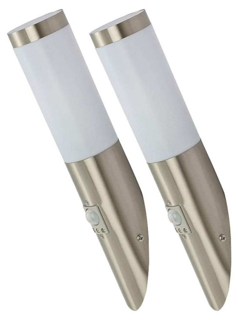 Modernes 2er Set  Außenlampe mit Bewegungsmelder Produktbild 