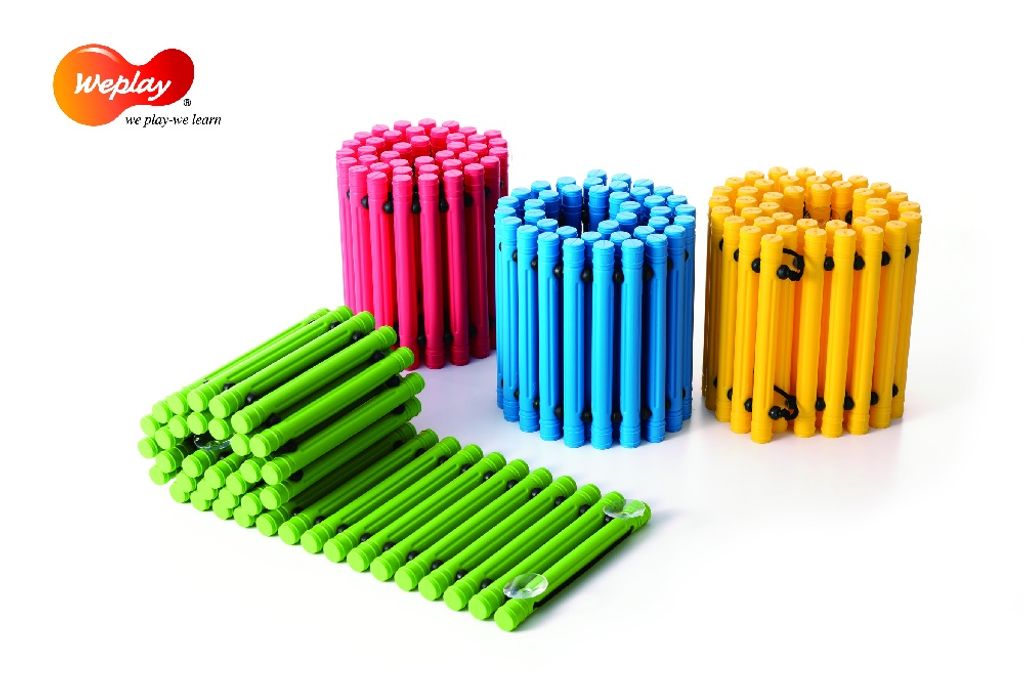 Weplay KT0006 Balancierpfad Sprossenmatte, bunt, 4-teilig (1 Set)
