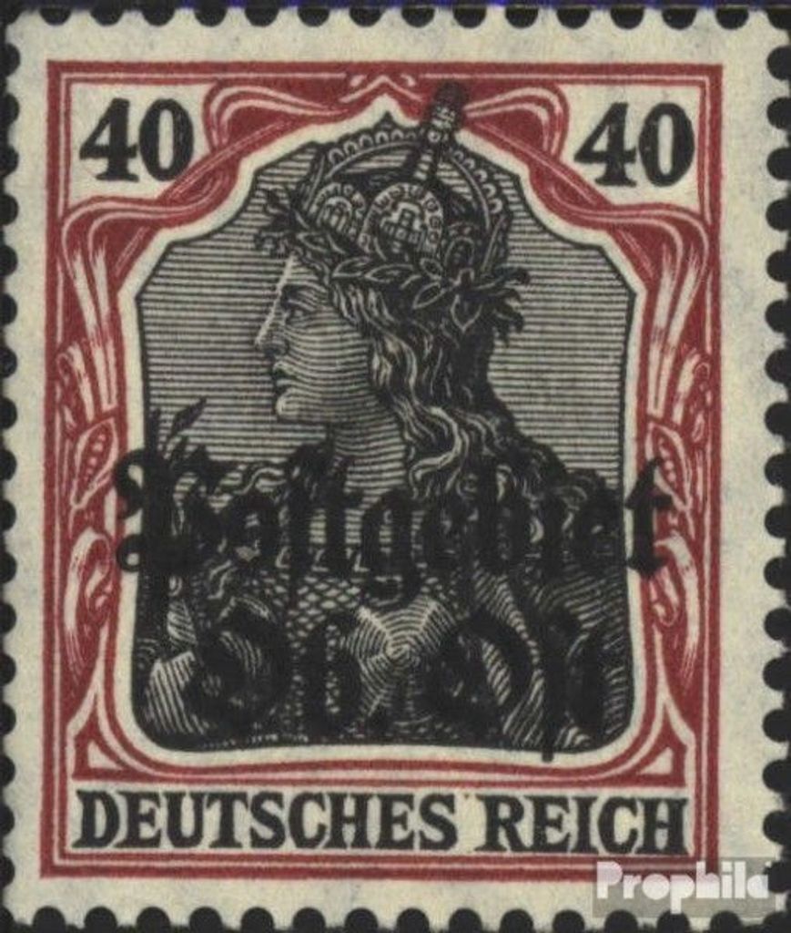 Briefmarken Postgebiet Oberbefehl Ost 1916 Mi 10 mit Falz Germania