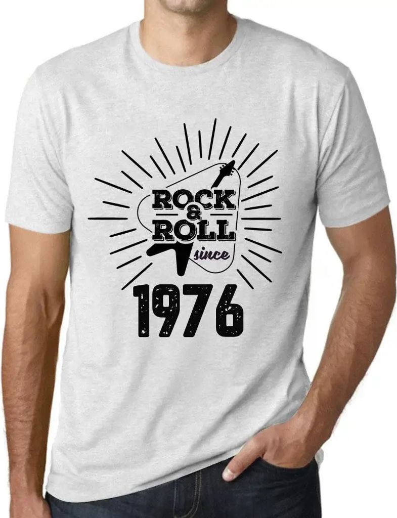 Herren Grafik T-Shirt Gitarre und Rock & Roll seit 1976 – Guitar and Rock & Roll Since 1976 – Geschenk 48. Geburtstag Jahrestag 48 Jahre Jubil...