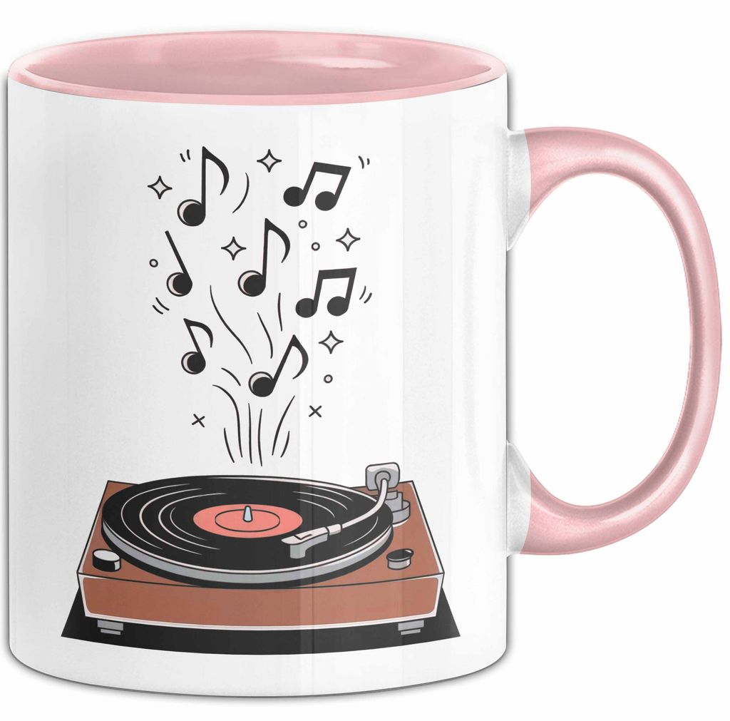 Vinyl Liebhaber Tasse Geschenk Lustige Geschenkidee Spruch Für Platten Sammler (Rosa)