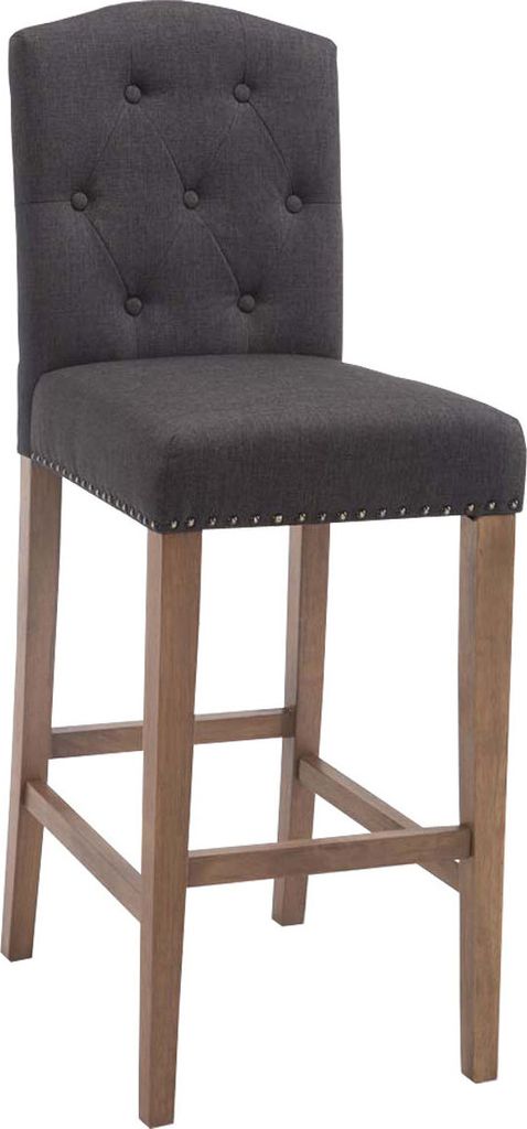 Barhocker HLO-CP34 Stoff antik-hell dunkelgrau