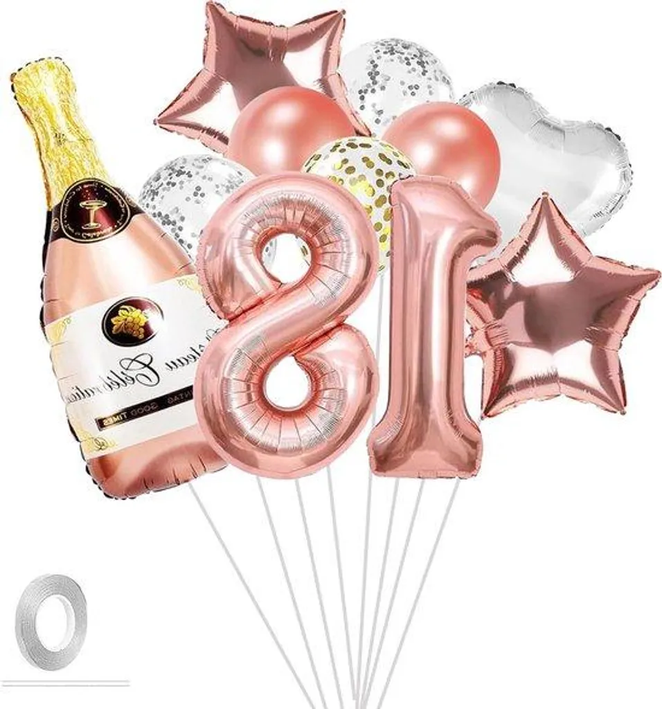 Set déco anniversaire fille premium en latex naturel et papier de soie