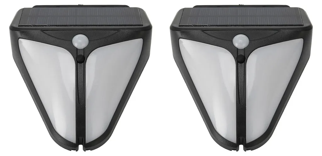 Lampe d'Alarme Solaire Extérieure avec Détecteur de Mouvement x2