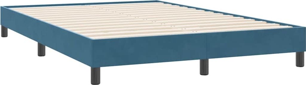 Bettgestell ohne Matratze Dunkelblau 140x220 cm Samt