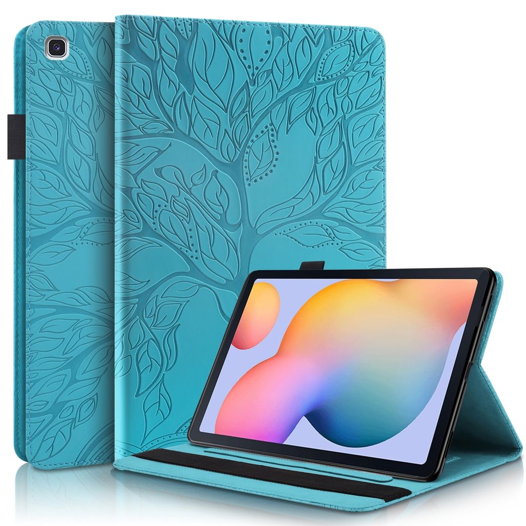 Für Samsung Galaxy Tab S6 Lite 2020 2022 2024 Baum Muster Blau Tablet Tasche