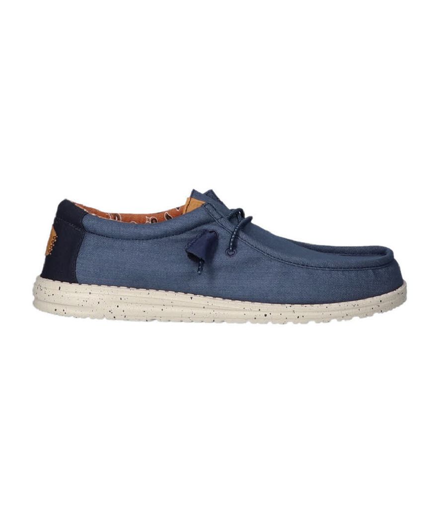 HEYDUDE Hey Dude Wally Washed Canvas Schuhe Herren blau 45