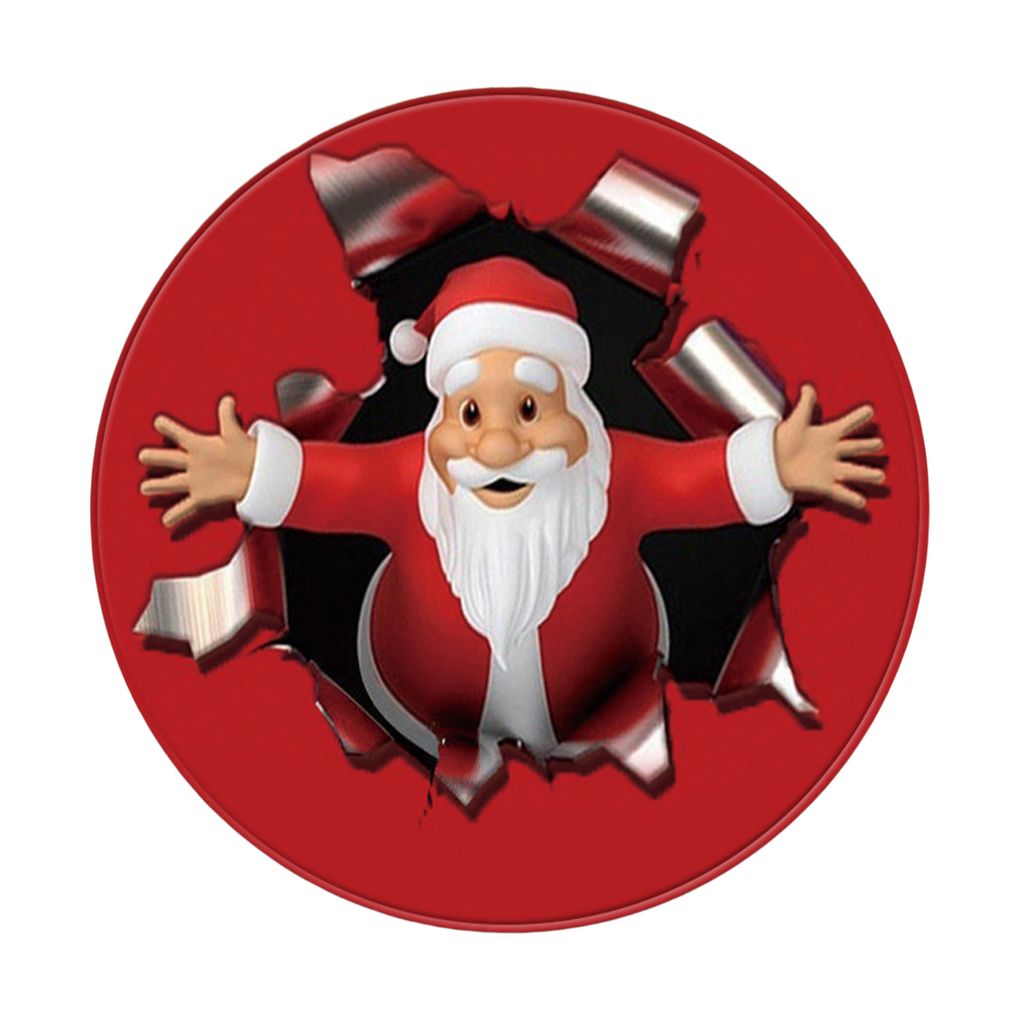 Weihnachtsmatte Runde Easy Clean Anti-Rutsch Hotel Home Rouhsurne Outdoor Tür Teppich Urlaub Nachbildung täglich Gebrauch-Größen:80 cm