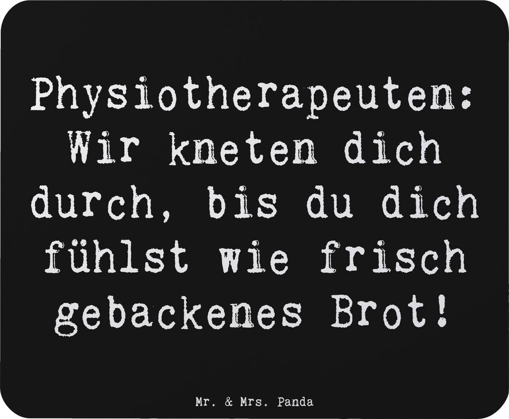 Mr. & Mrs. Panda Mauspad Spruch Physiotherapeut Kneten - Schwarz - Geschenk, heilende Hände, laptop mousepad, Therapie, medizinisches Wissen, Beru...