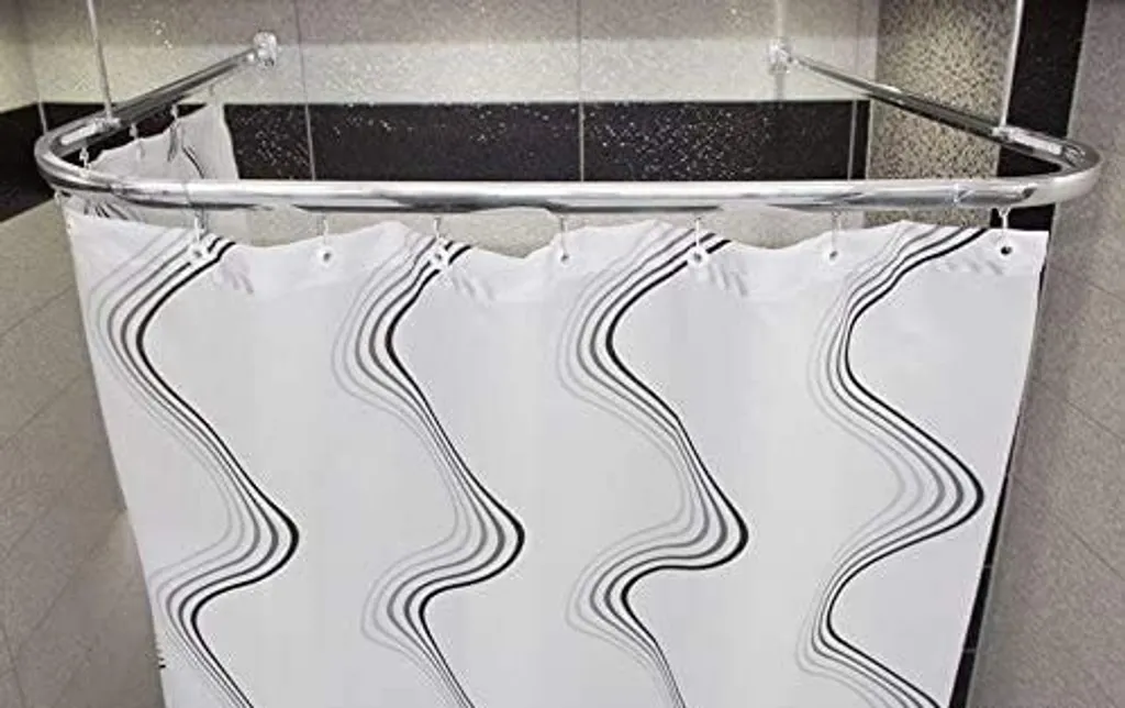 Rail de rideau de douche anti-blocage chromé - Solution douche PMR