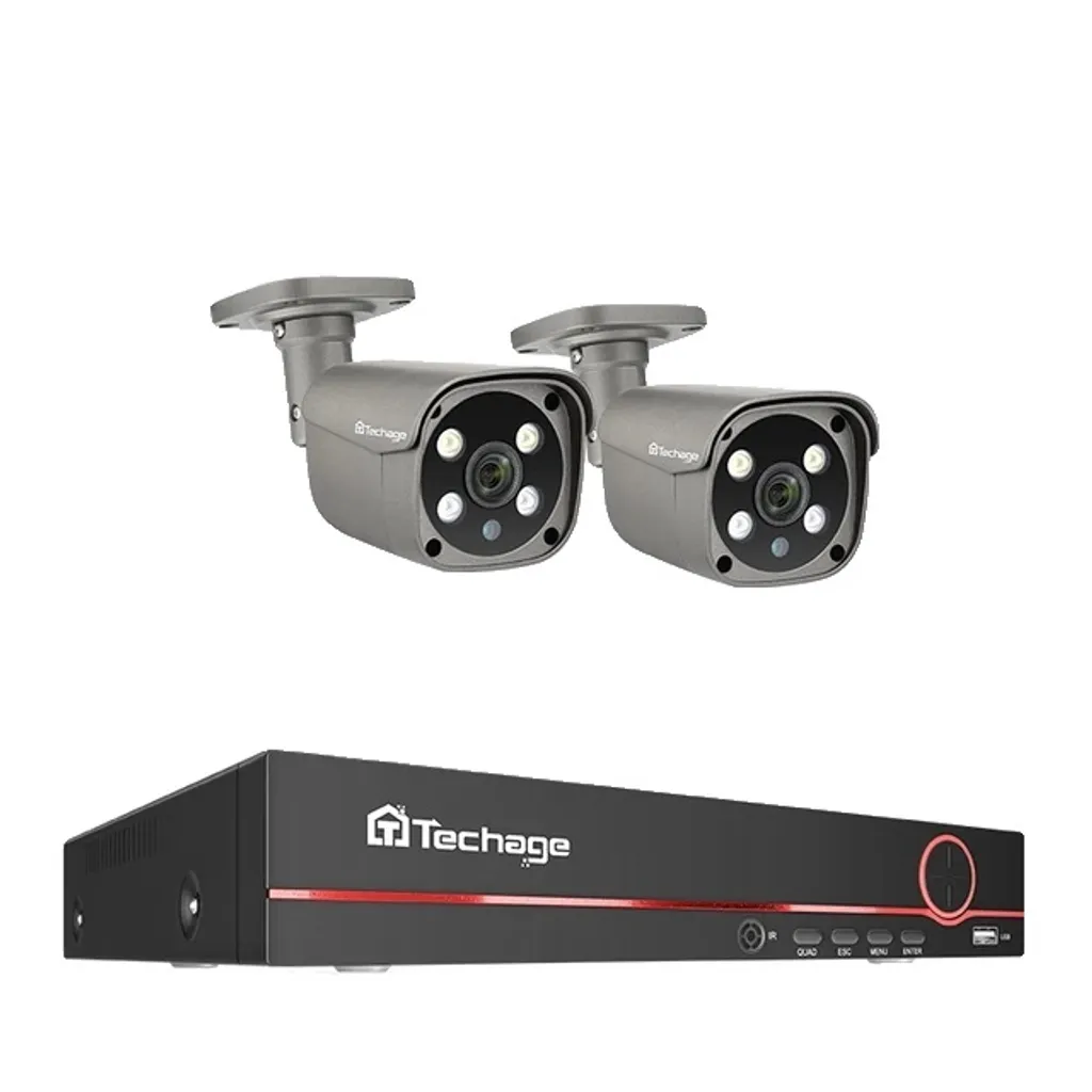 Système de Caméra 4K avec Disque 3To et Vision Nocturne Audio 2 Voies