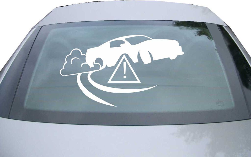 Indigos UG - Aufkleber Heckscheibe & Motorklappe DE2846 - weiß - 600x347 mm - Achtung Drift King - Auto Scheiben Fenster Heckklappe Tuning Racing ...
