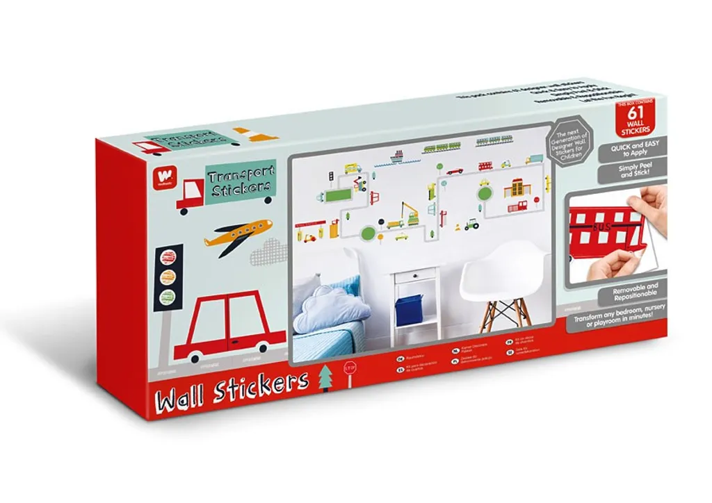 Autocollants Muraux Transports 44869 Walltastic Format XL 4x46 cm