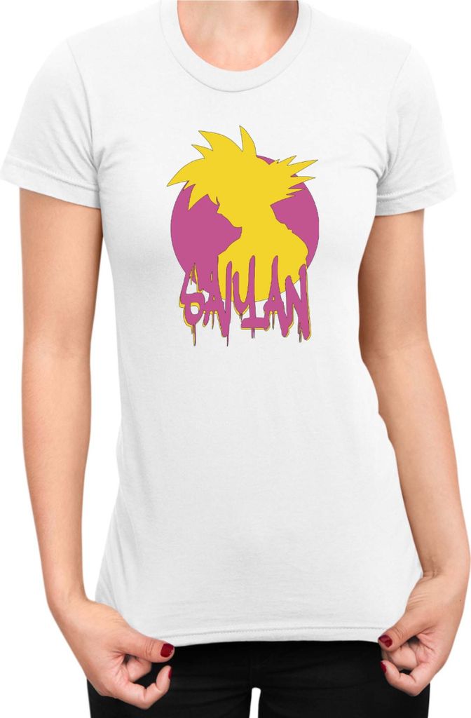 Damen T-Shirt Dragon Anime Manga Ball Z Super Saiyan, Lady M / Weiß
