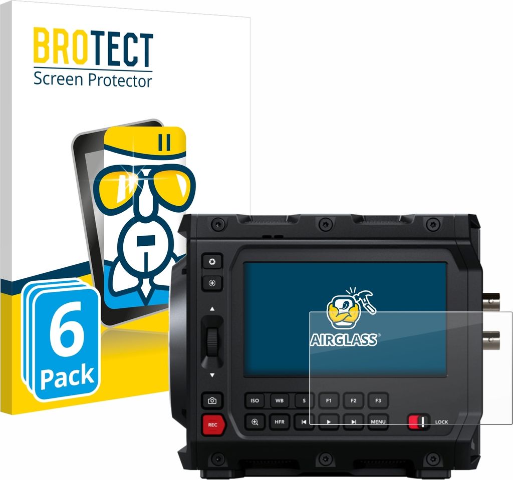 6x BROTECT Schutzglas für Blackmagic Design Pyxis 6K 4" Schutzfolie Panzer Folie Glas Display Schutz klar
